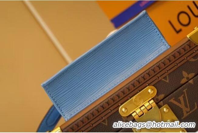 Super Quality Louis Vuitton EPI Leather PETIT SAC PLAT M80168 Blue