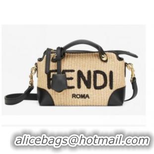 Spot Bulk FENDI Braided Straw Bag F1578 Black