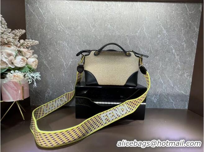 Spot Bulk FENDI Braided Straw Bag F1578 Black