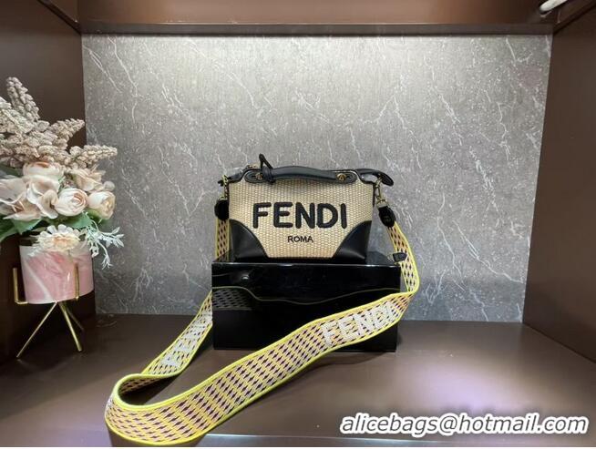 Spot Bulk FENDI Braided Straw Bag F1578 Black