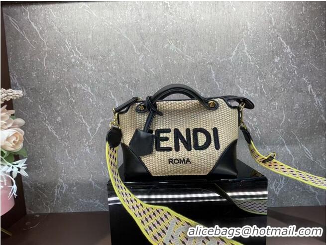 Spot Bulk FENDI Braided Straw Bag F1578 Black