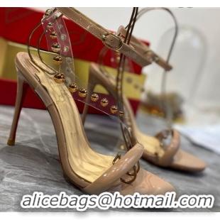 Top Quality Christian Louboutin Round Studde Sandals 10cm 042818 Nude 2021