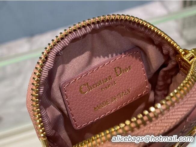 Fashion Discount DETACHABLE DIOR CARO ROUND COIN PURSE S5035U Dark Nude