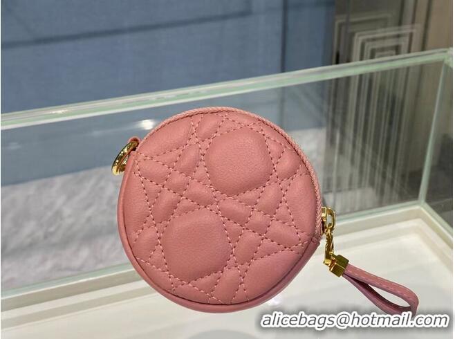 Fashion Discount DETACHABLE DIOR CARO ROUND COIN PURSE S5035U Dark Nude