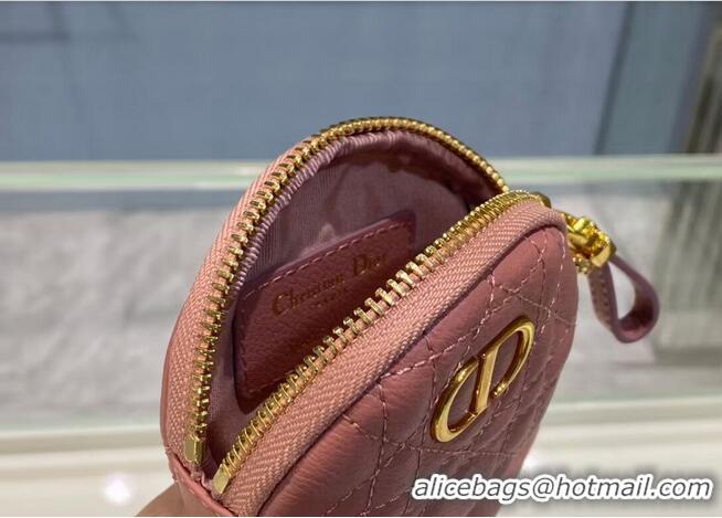 Fashion Discount DETACHABLE DIOR CARO ROUND COIN PURSE S5035U Dark Nude