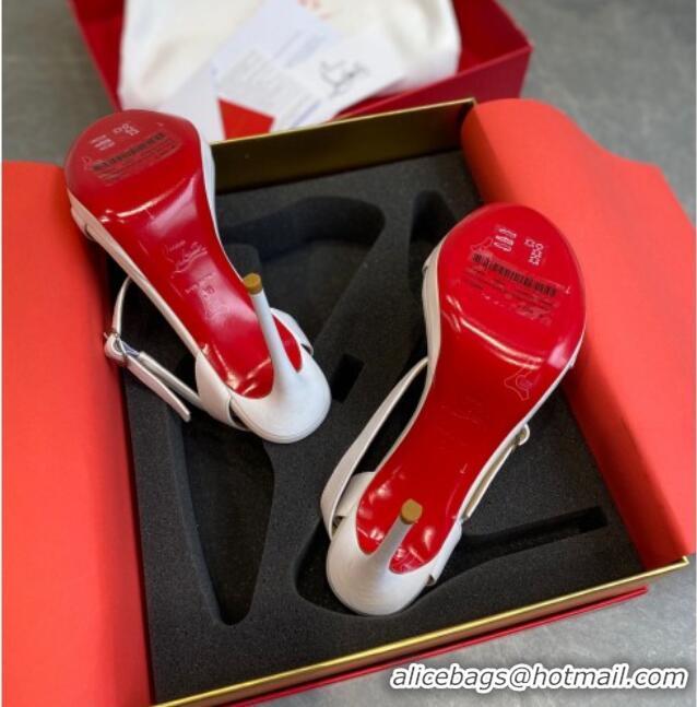 Lowest Price Christian Louboutin Calfskin Sandals 10cm 070582 White 2021