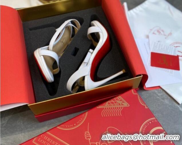 Lowest Price Christian Louboutin Calfskin Sandals 10cm 070582 White 2021