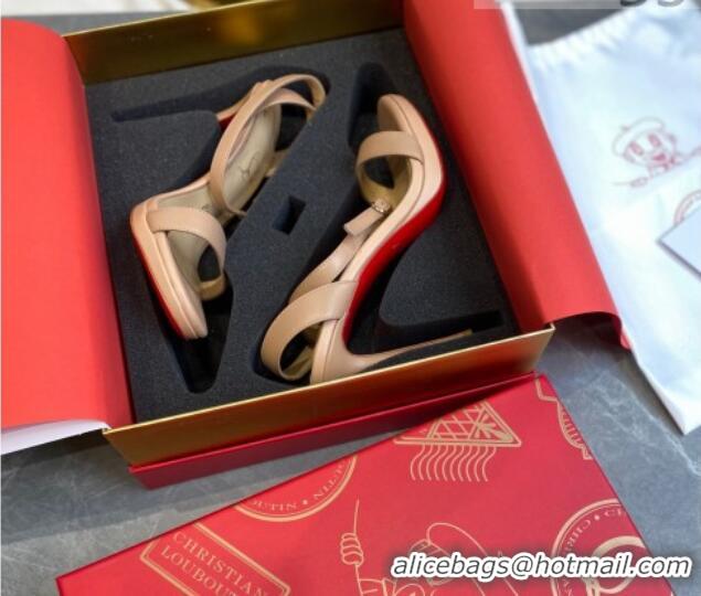 Most Popular Christian Louboutin Calfskin Sandals 10cm 070582 Nude 2021