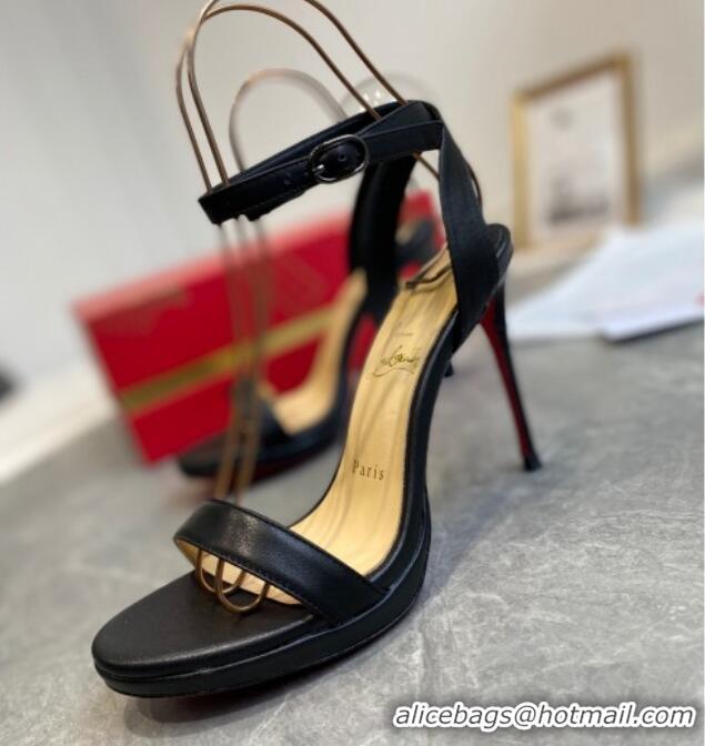 Unique Style Christian Louboutin Calfskin Sandals 10cm 070582 Black 2021