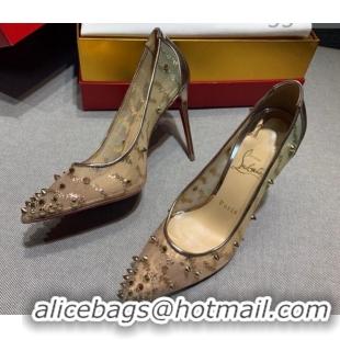 Grade Quality Christian Louboutin Stud Mesh 8.5cm Pumps 070589 2021