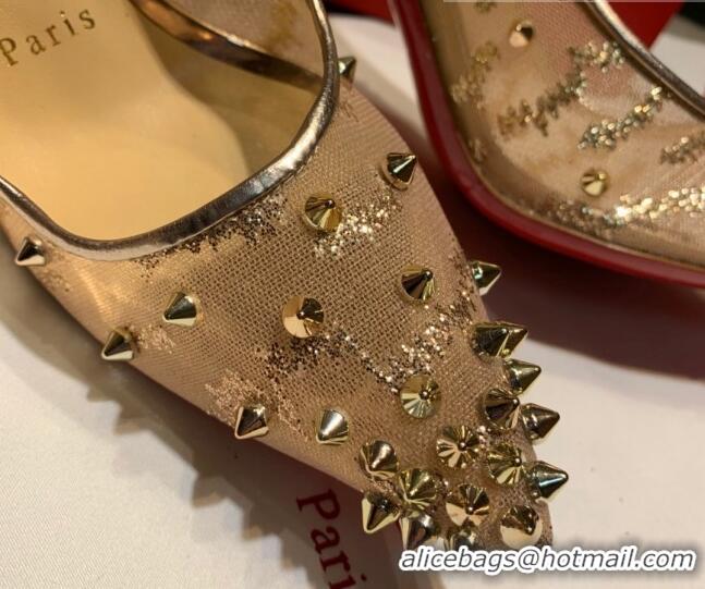 Grade Quality Christian Louboutin Stud Mesh 8.5cm Pumps 070589 2021