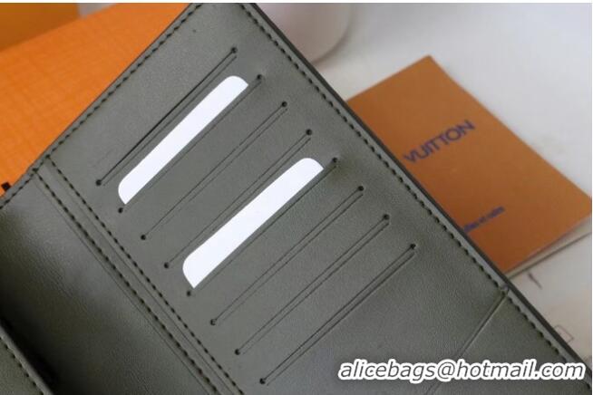 Top Quality  Louis Vuitton BRAZZA WALLET M62900 Khaki