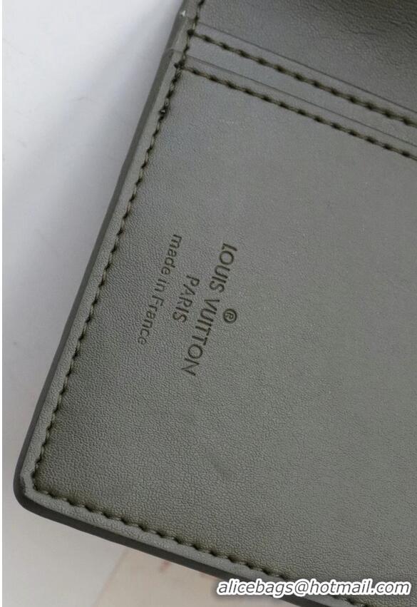 Top Quality  Louis Vuitton BRAZZA WALLET M62900 Khaki