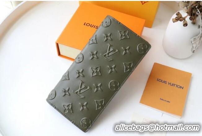 Top Quality  Louis Vuitton BRAZZA WALLET M62900 Khaki