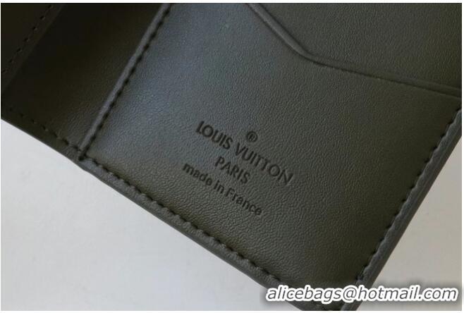 Famous Brand Louis Vuitton POCKER ORGANIZER SLENDER M80508 Khaki