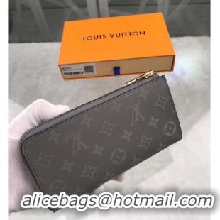 Shop Grade Louis Vuitton Monogram Titanium Cosmos Canvas Mens ZIPPY WALLET M63237 Gray