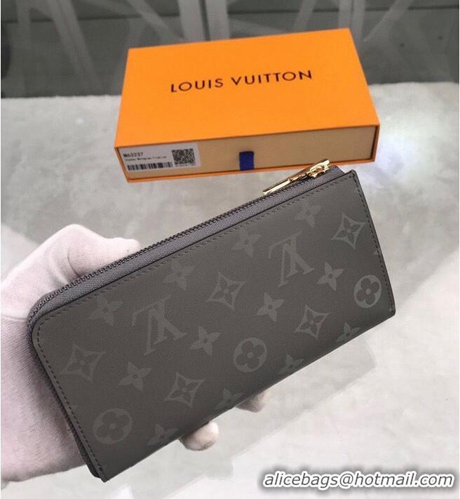 Shop Grade Louis Vuitton Monogram Titanium Cosmos Canvas Mens ZIPPY WALLET M63237 Gray