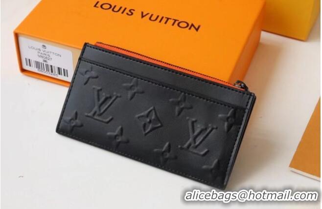 Free Shipping Louis Vuitto COIN CARD HOLDER M80827 Black