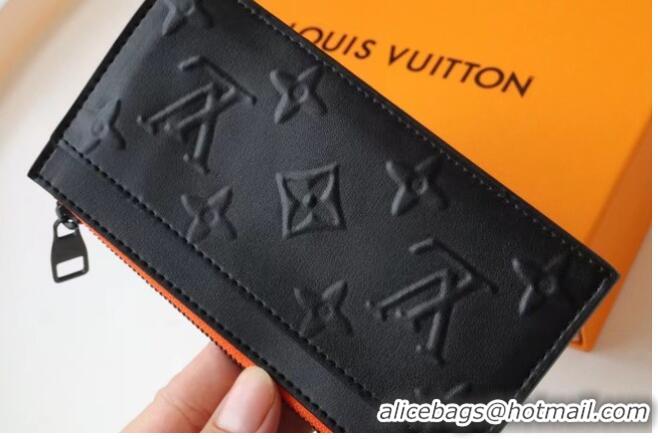 Free Shipping Louis Vuitto COIN CARD HOLDER M80827 Black