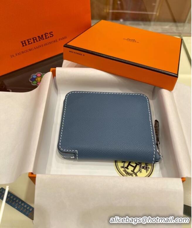 Popular Style Hermes Constance Wallets espom leather H2298 Blue