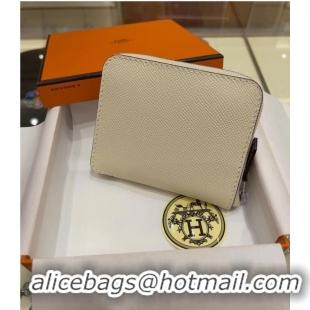 Grade Quality Hermes Constance Wallets espom leather H2298 White