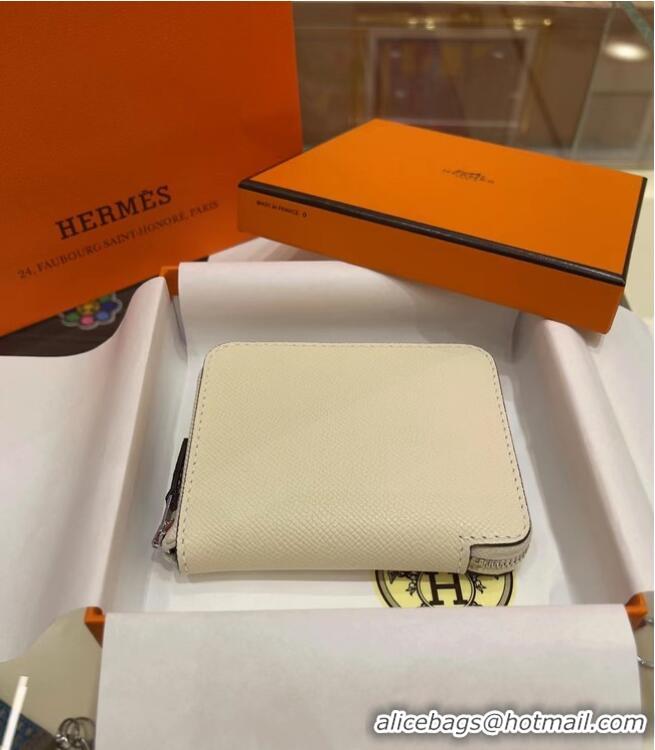 Grade Quality Hermes Constance Wallets espom leather H2298 White