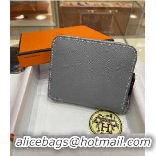 Famous Brand Hermes Constance Wallets espom leather H2298 Dark Grey