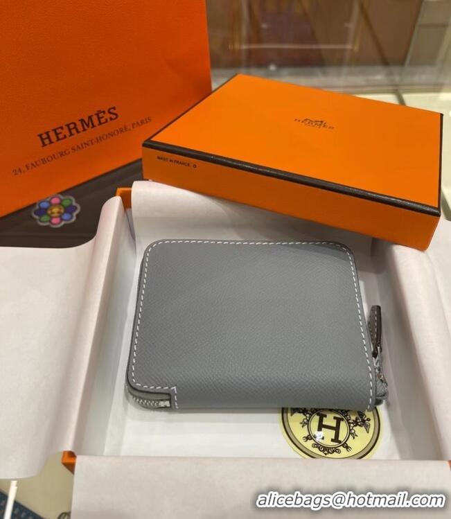 Famous Brand Hermes Constance Wallets espom leather H2298 Dark Grey