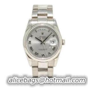 Pretty Style Rolex Day Date Watch 36mm R20288 Silver Dial