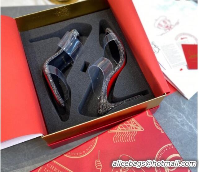 Purchase Christian Louboutin Crystal PVC Mules 10cm 070604