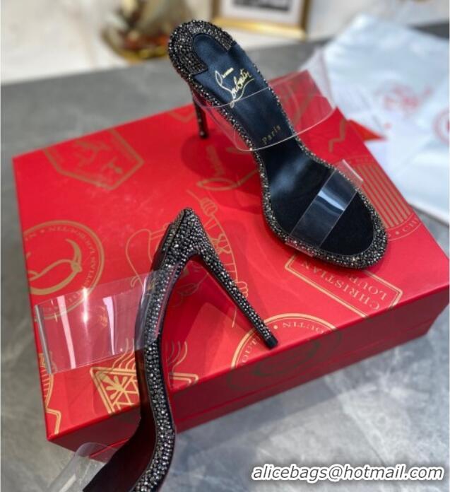 Purchase Christian Louboutin Crystal PVC Mules 10cm 070604