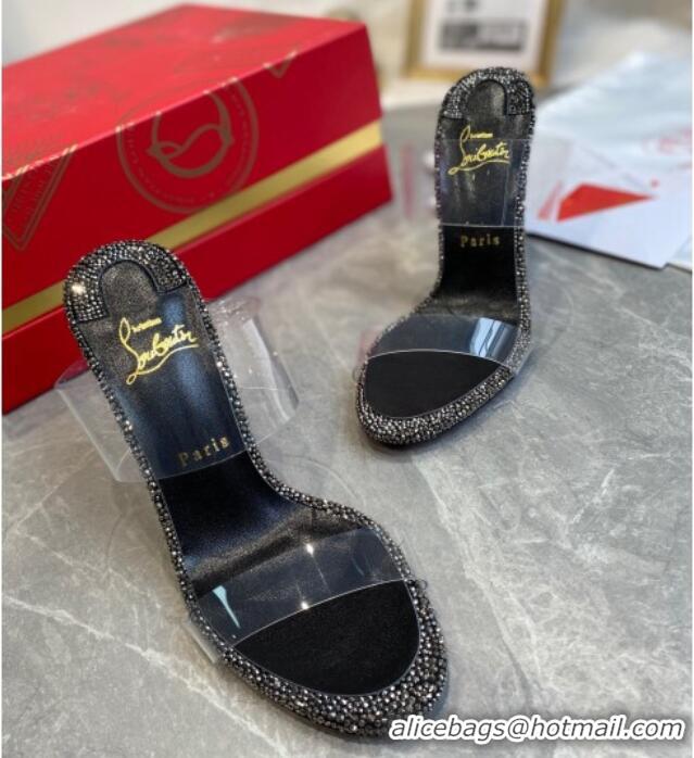 Purchase Christian Louboutin Crystal PVC Mules 10cm 070604