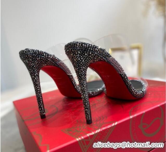 Purchase Christian Louboutin Crystal PVC Mules 10cm 070604