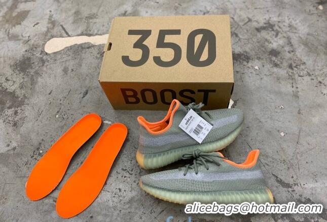 Good Quality Adidas Yeezy Boost 350 V2 Static Sneakers Grey/Orange 082879