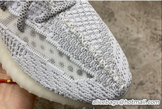 Pretty Style Adidas Yeezy Boost 350 V2 Static Sneakers 082881 White/Grey 