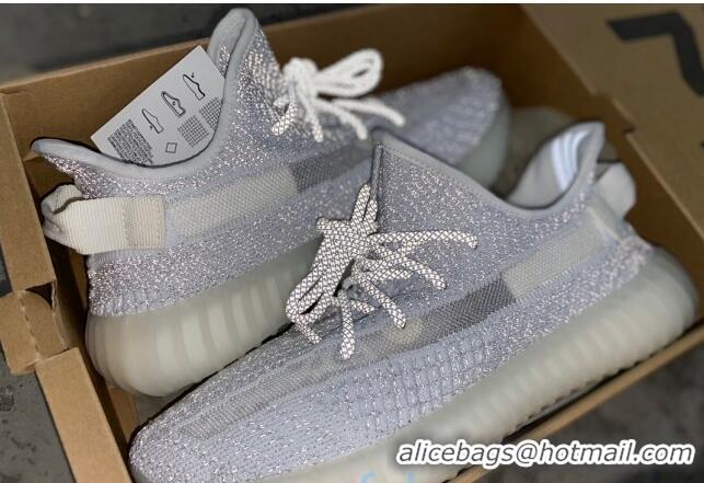 Pretty Style Adidas Yeezy Boost 350 V2 Static Sneakers 082881 White/Grey 