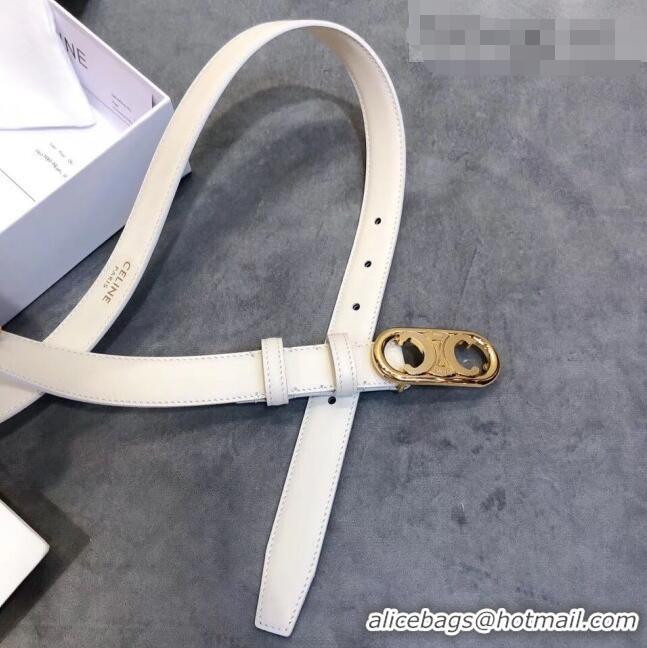 Promotional Celine Width 2.5cm Caflskin Belt C50401 White 2020