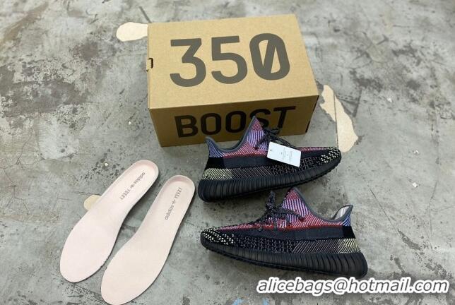 Good Quality Adidas Yeezy Boost 350 V2 Static Sneakers 082886 Black/Red/Blue