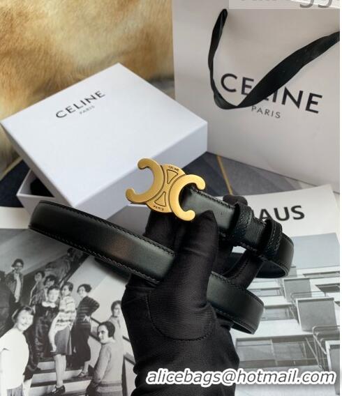 Buy Cheap Celine Triomphe Leather Belt 25mm with Logo Buckle C63061 Black 2021