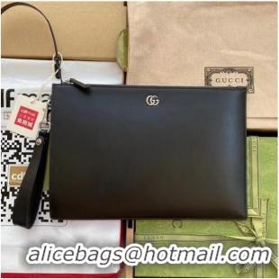 Low Price Gucci GG Marmont Leather Pouch 475317 Black