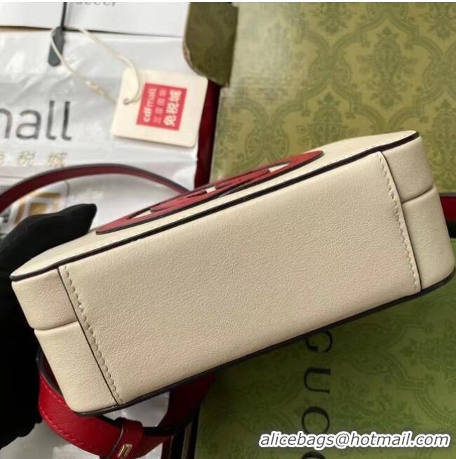 Top Quality Gucci Interlocking G mini bag 658230 White