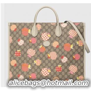 Well Crafted Gucci Les Pommes large tote 659980 White