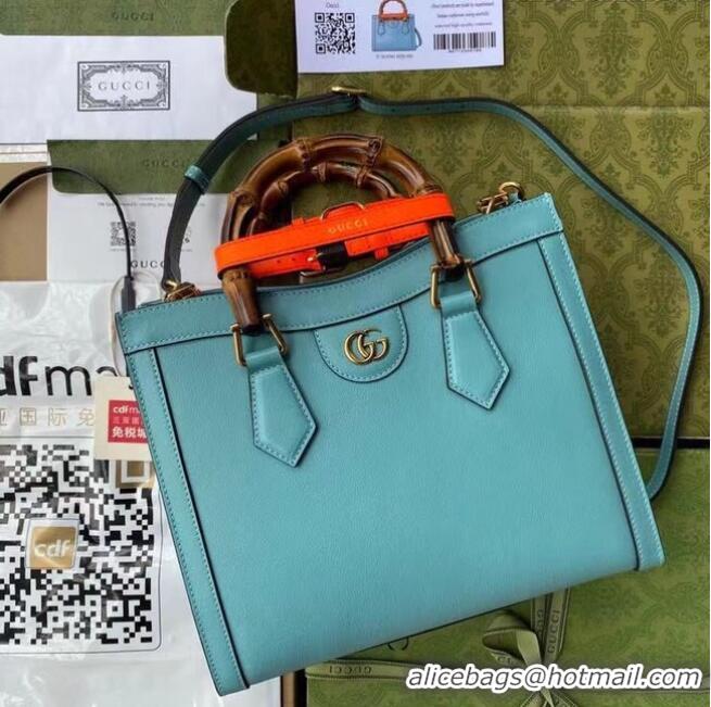 Most Popular Gucci Diana small tote bag 660195 Sky Blue