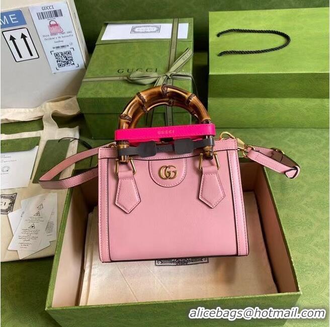 Luxury Classic Gucci Diana mini tote bag 655661 Pink