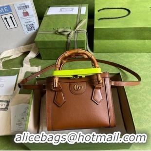 Famous Brand Gucci Diana mini tote bag 655661 Brown