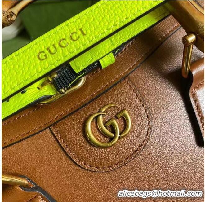 Famous Brand Gucci Diana mini tote bag 655661 Brown