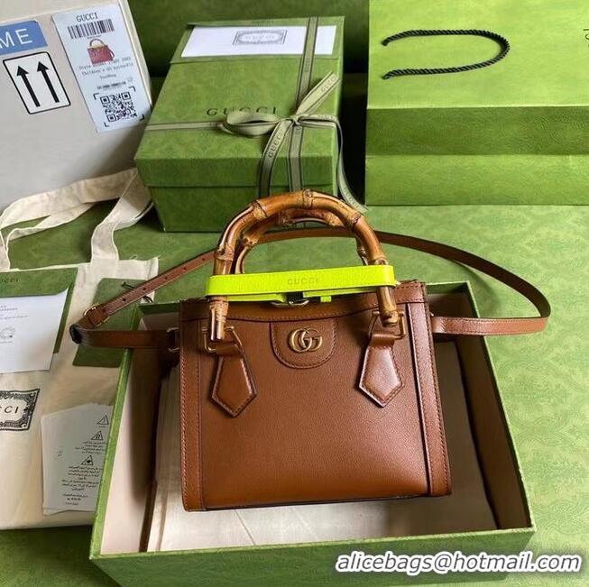 Famous Brand Gucci Diana mini tote bag 655661 Brown