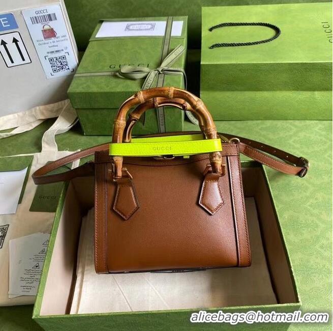 Famous Brand Gucci Diana mini tote bag 655661 Brown