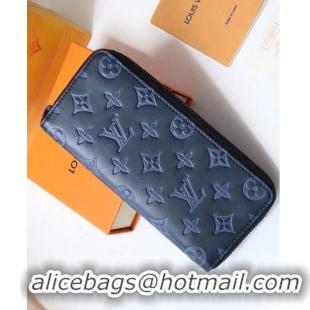 Top Quality Louis Vuitton ZIPPY WALLET VERTICAL M62295 Navy Blue