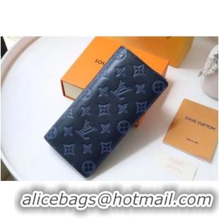 Buy Discount Louis Vuitton BRAZZA WALLET M62900 Navy Blue